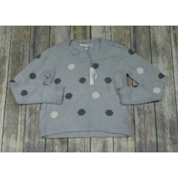 LC Lauren Conrad Sweaters - Lauren Conrad Shaggy Knit Sweater Circle Print